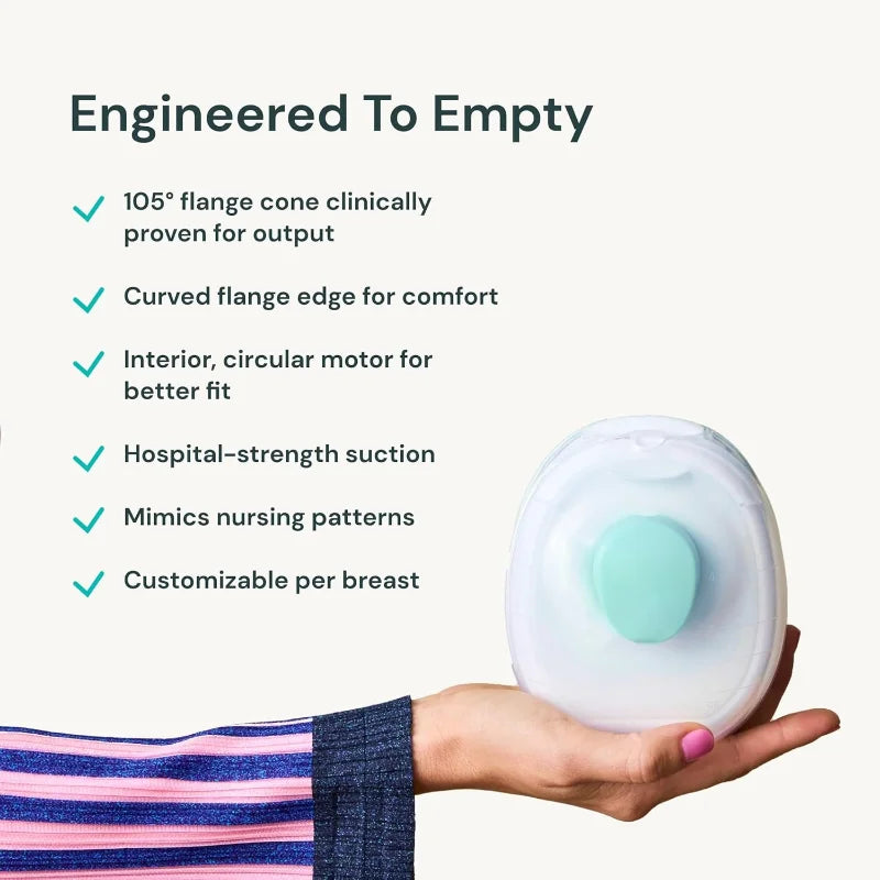 Hands-Free Wearable Breast Pump – Portable Electric Cordless Pump with 9 Suction Levels