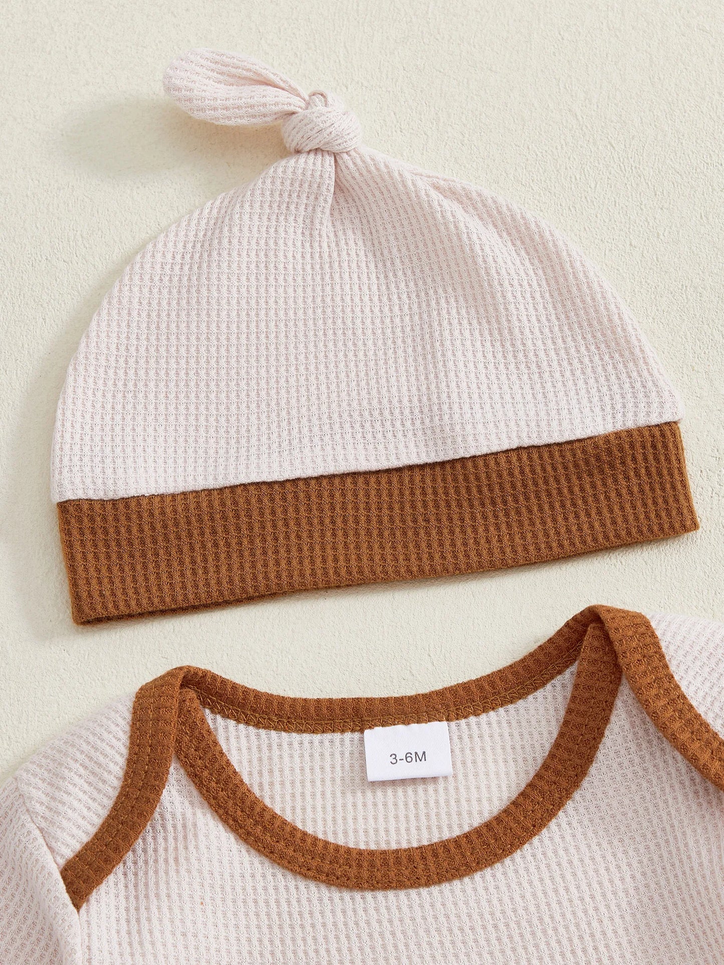 Thanksgiving Jumpsuit – Long Sleeve Round Neck Romper with Turkey Embroidery and Hat