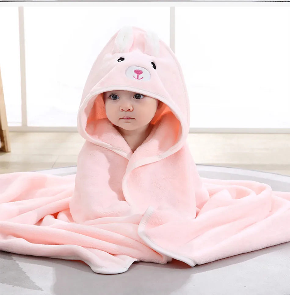 Soft Absorbent Baby Towel & Swaddle – Multi-Use Blanket for Newborns