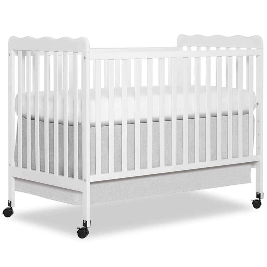 3-in-1 Convertible Baby Crib White Full-Size with 4 Adjustable Mattress Heights and Daybed Conversion