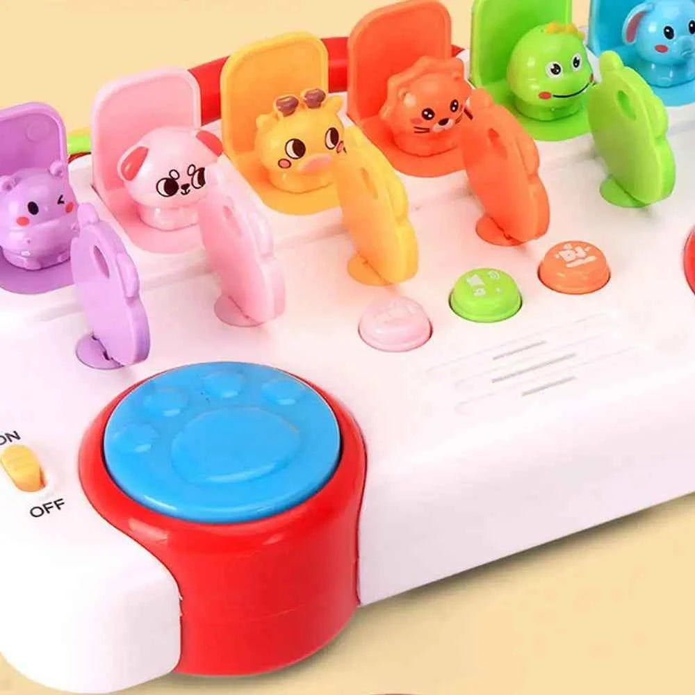 Animal Popping Musical Toy for Toddlers – Interactive Educational Color Sorting Toy for Ages 1-3