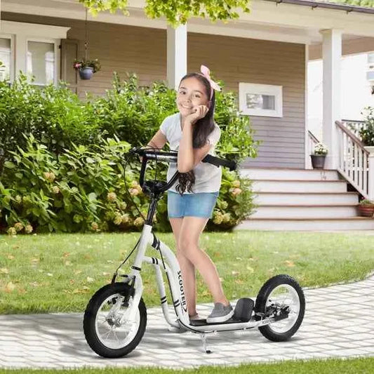 Kids Scooter – 12-Inch Inflatable Wheels, Dual Brakes, Outdoor Ride-On Toy for Ages 5+