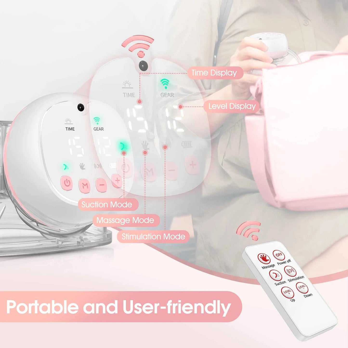 Hands-Free Breast Pump – Electric, Rechargeable, Silent & Painless for Comfortable Breastfeeding (2-Pack)