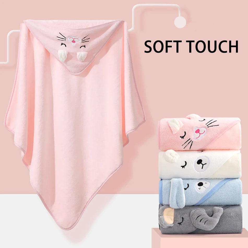 Soft Absorbent Baby Towel & Swaddle – Multi-Use Blanket for Newborns