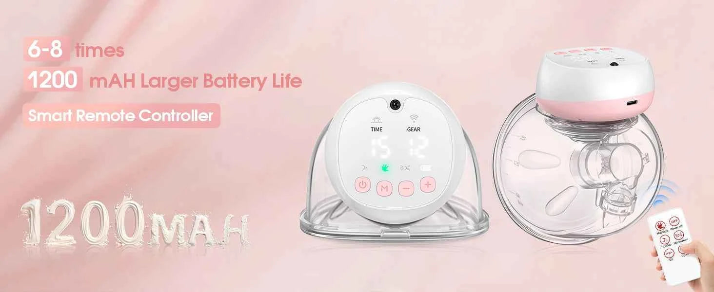 Hands-Free Breast Pump – Electric, Rechargeable, Silent & Painless for Comfortable Breastfeeding (2-Pack)
