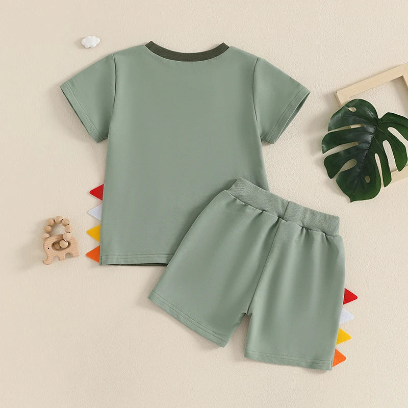 Dino Dash Summer Shorts Set (3-6Y)