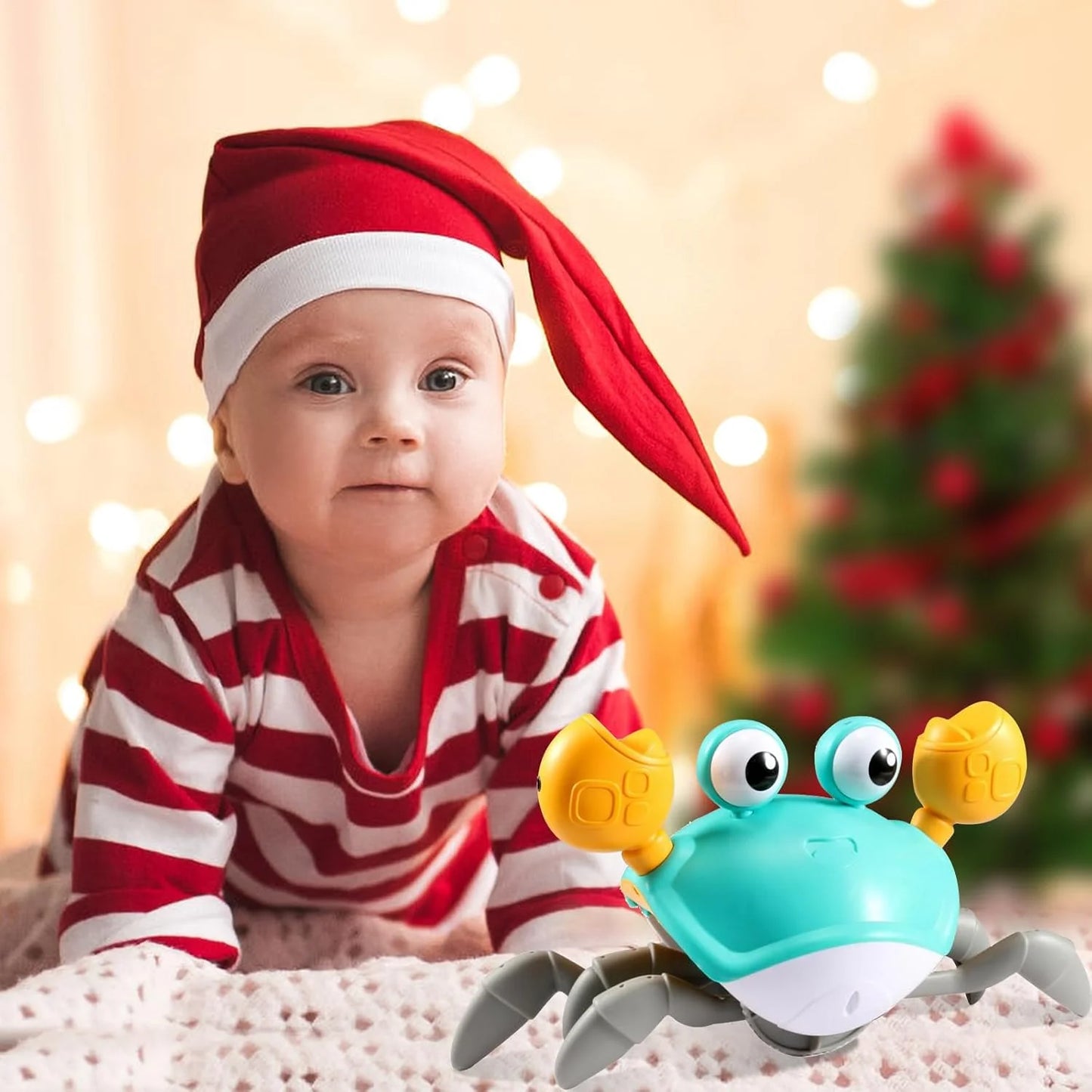 Baby Crawling Crab Toy – Interactive Tummy Time & Developmental Toy for Babies 0-18 Months
