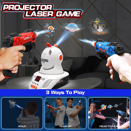 Kids Infrared Duck Hunt Shooting Game – 2 Player Indoor Laser Target Toy