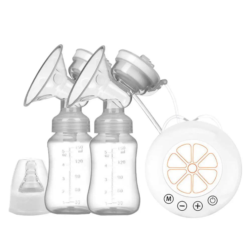 Electric Breastfeeding Pump – Portable Double Milk Extraction Pump with 2 Bottles & Multiple Modes for Home Use - Haven's Heaven Boutique