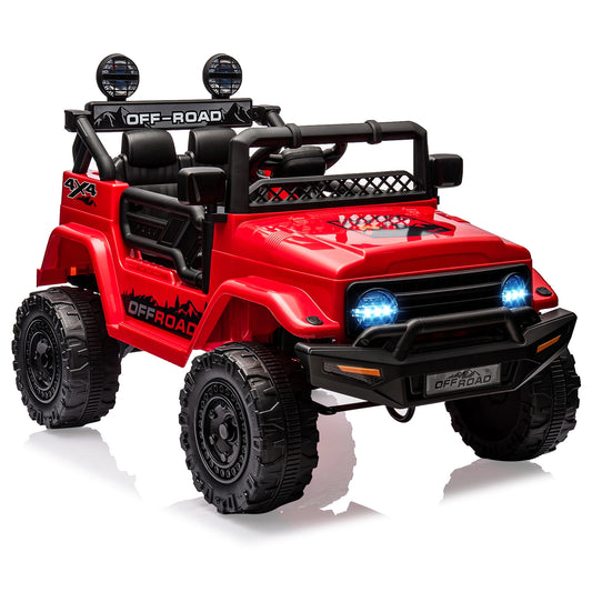 12V Kids Ride-On Truck with Remote Control, Bluetooth, LED Lights & Suspension – Electric Car for Ages 3–8
