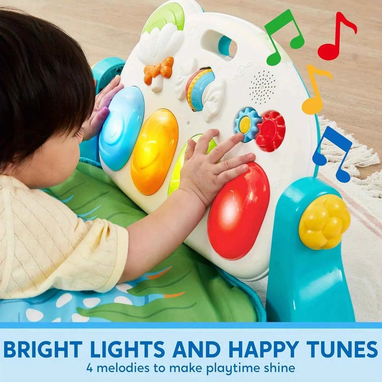 Baby Tummy Time Play Mat with Piano & Toys – Musical Activity Gym for Infants 0–12 Months