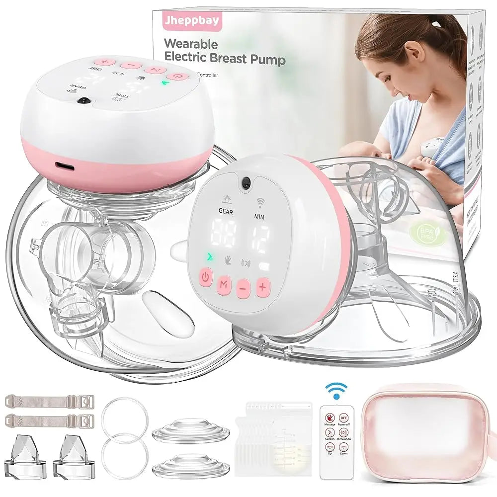 Hands-Free Breast Pump – Electric, Rechargeable, Silent & Painless for Comfortable Breastfeeding (2-Pack)