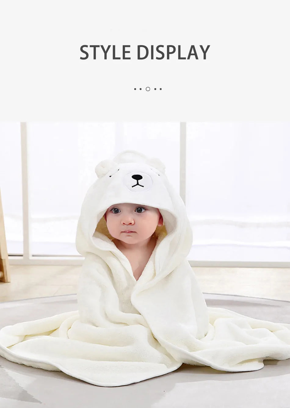 Soft Absorbent Baby Towel & Swaddle – Multi-Use Blanket for Newborns