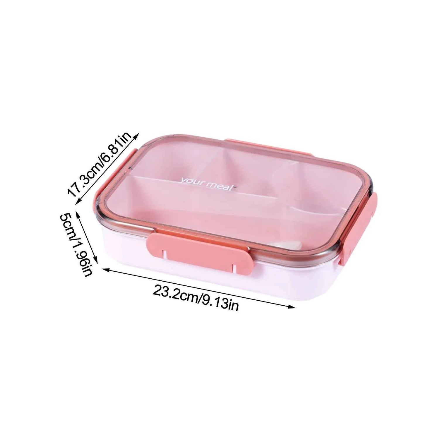 Microwave-Safe Lunch Box – Heat-Resistant Plastic Food & Fruit Storage Container with Secure Seal