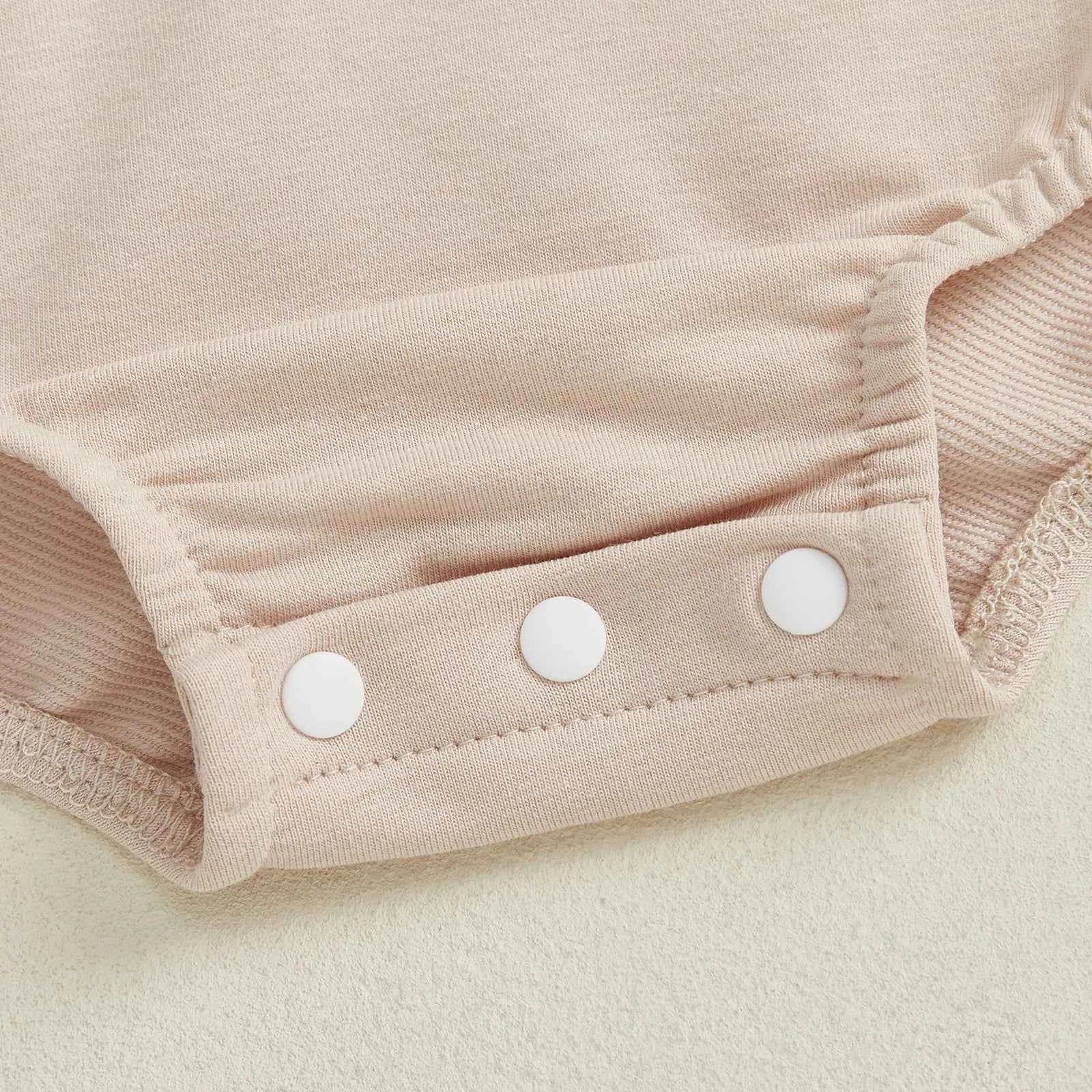 Girl Goose and Bow Embroidered Romper – Long Sleeve Crewneck Sweatshirt Bodysuit