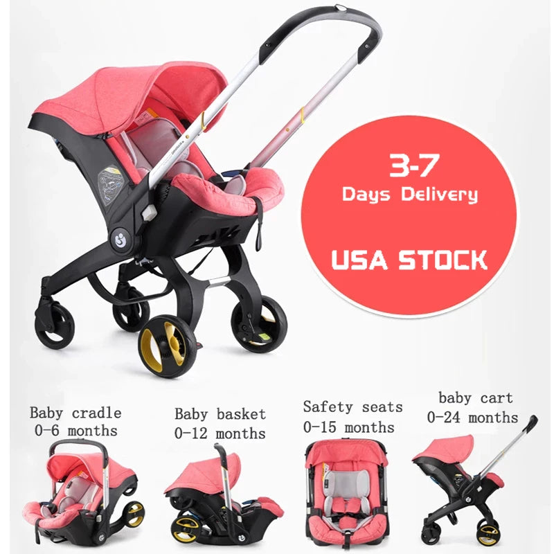 3-in-1 Baby Stroller with Car Seat – Multifunctional Travel System for Newborns & Infants
