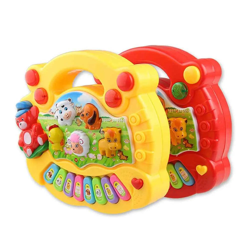 Baby Musical Piano Toy – Kids Keyboard with Animal Sounds and Flashing Lights for Early Education