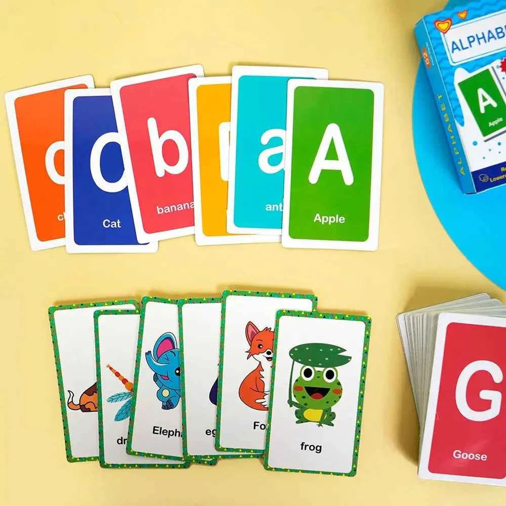 Alphabet Flash Cards for Toddlers & Preschoolers – Educational Learning Cards (52 Cards)