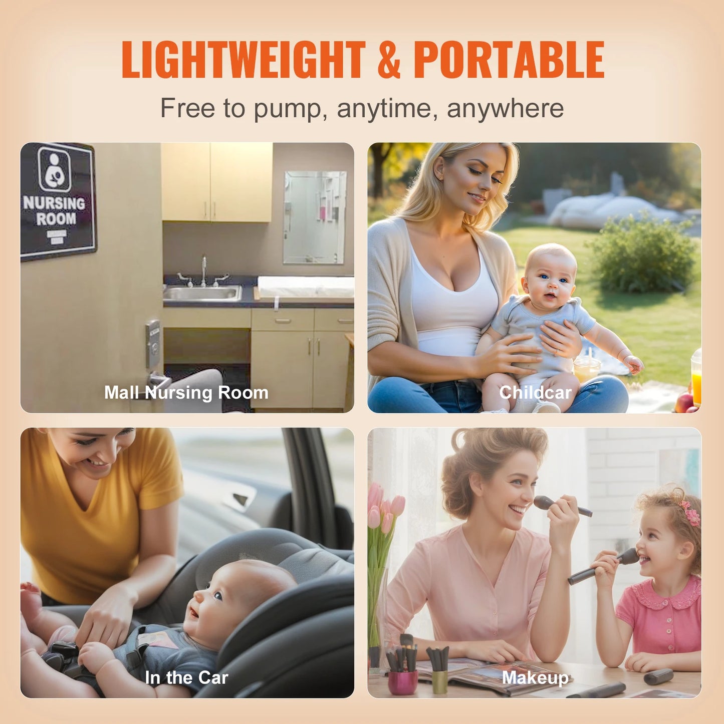 Double Electric Breast Pump – Portable Rechargeable Pump with LED Display & Anti-Backflow