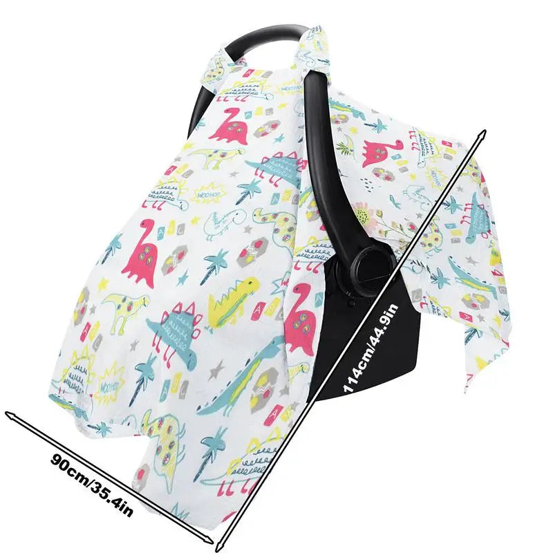 Breathable Car Seat Cover for Kids – Summer Stroller Canopy & Carrier Shade - Haven's Heaven Boutique