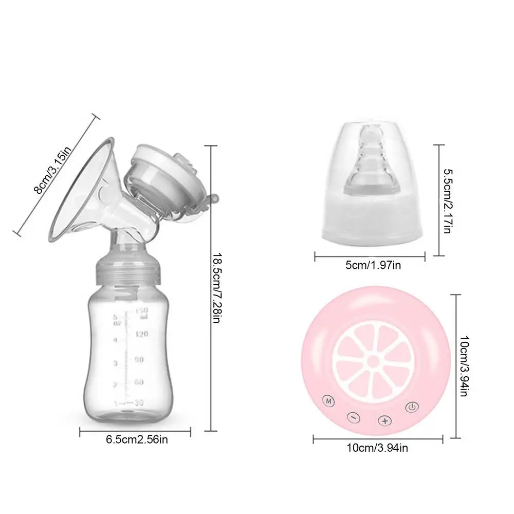 Electric Breastfeeding Pump – Portable Double Milk Extraction Pump with 2 Bottles & Multiple Modes for Home Use - Haven's Heaven Boutique