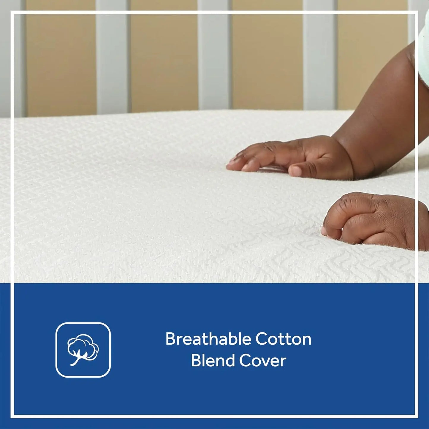 Posturepedic Grace 2-Stage Hybrid Crib Mattress & Toddler Bed Mattress – Breathable Waterproof, Hypoallergenic, Non-Toxic Baby Mattress with Zoned Support