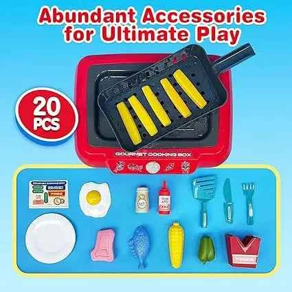 Color Changing Kids Food Fryer Pretend Play Toys for kids 3 - Gourmet Cooking Box toys