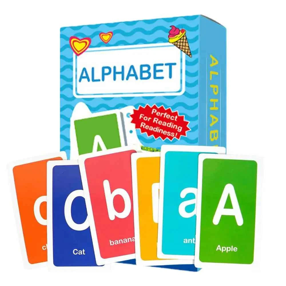 Alphabet Flash Cards for Toddlers & Preschoolers – Educational Learning Cards (52 Cards)