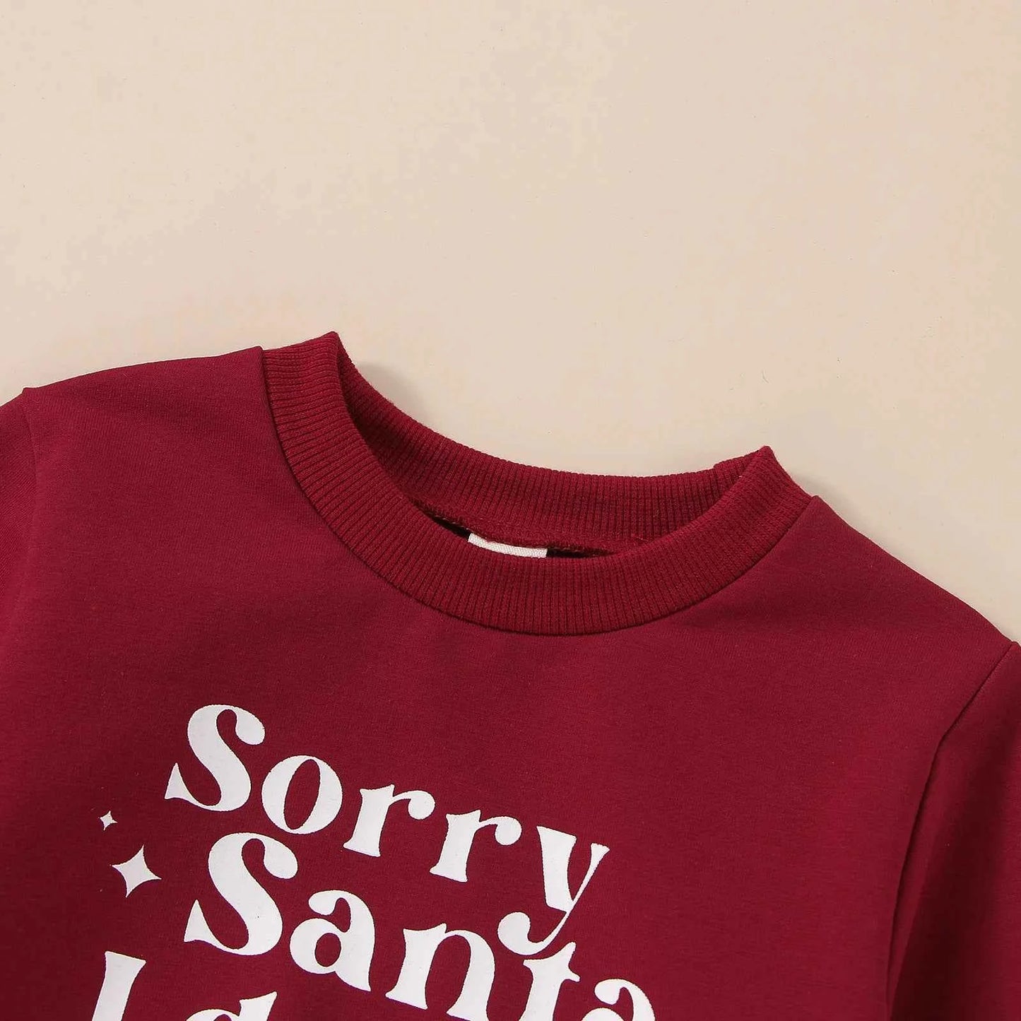 Infant Baby Long Sleeve Sweatshirt – Red 'Sorry Santa I Drank The Milk' Christmas Top