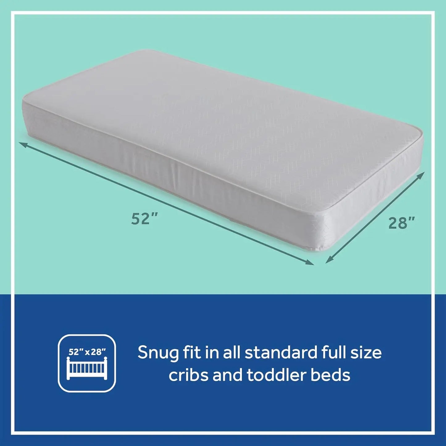 Posturepedic Grace 2-Stage Hybrid Crib Mattress & Toddler Bed Mattress – Breathable Waterproof, Hypoallergenic, Non-Toxic Baby Mattress with Zoned Support