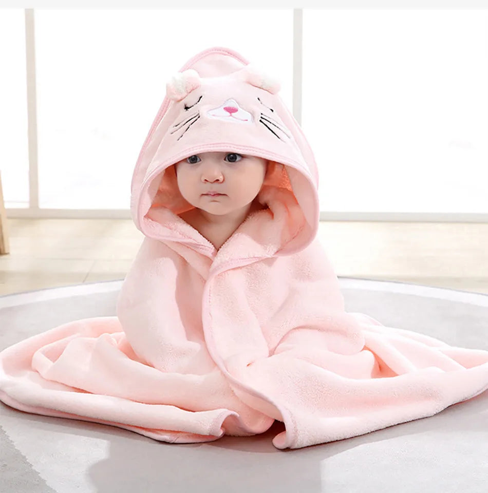Soft Absorbent Baby Towel & Swaddle – Multi-Use Blanket for Newborns