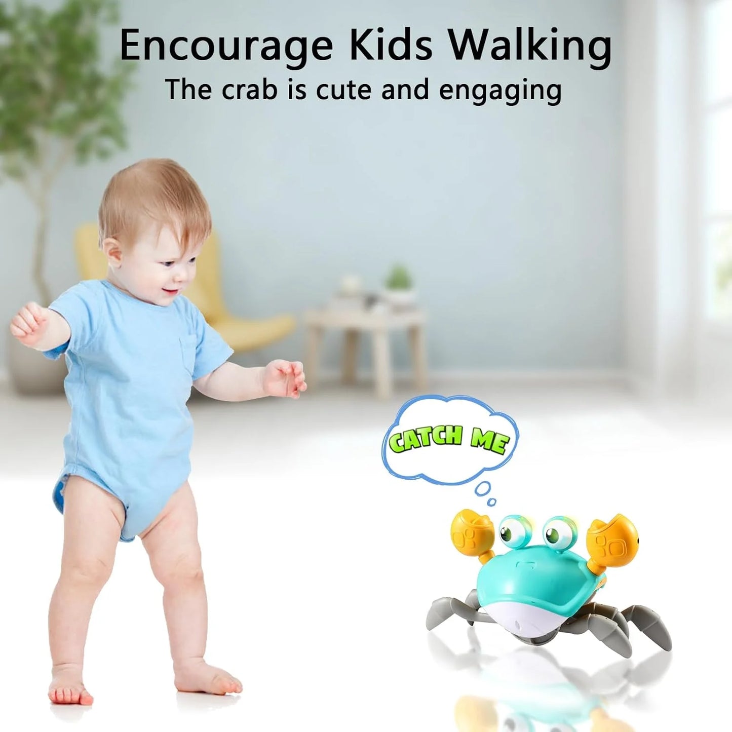 Baby Crawling Crab Toy – Interactive Tummy Time & Developmental Toy for Babies 0-18 Months