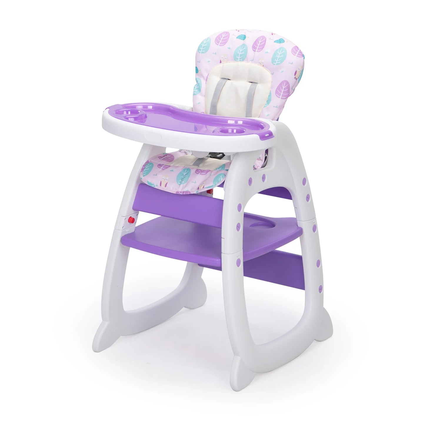 3-in-1 Convertible Baby High Chair with Booster Seat, Feeding Tray & Toddler Table Chair Set – Adjustable Backrest, Safety Belt, Easy Clean