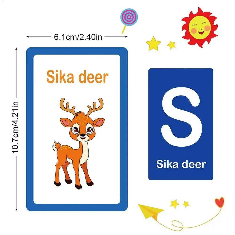 Alphabet Flash Cards for Toddlers & Preschoolers – Educational Learning Cards (52 Cards)