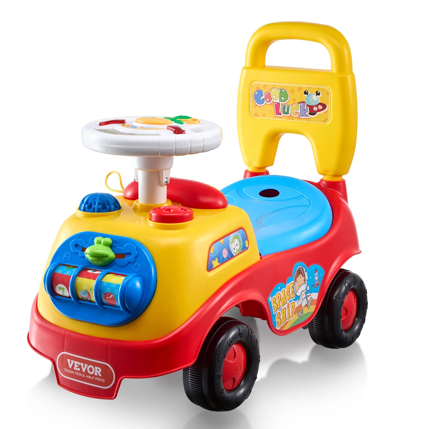 VEVOR 3-in-1 Toddler Ride-On Push Car with Music, Storage & Safety Features. Sit-to-Stand Stroller Toy for Ages 1–3 - Haven's Heaven Boutique