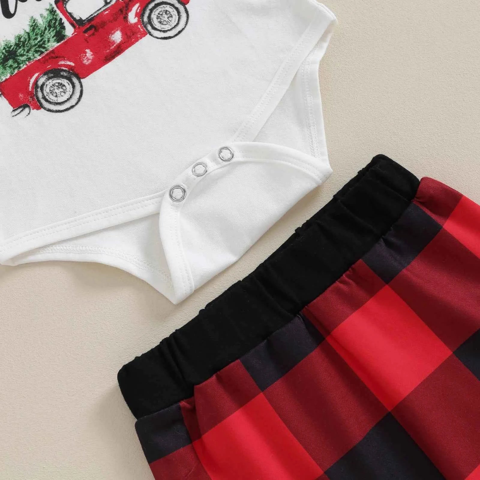 My First Christmas Baby Outfit – 3PCS Romper Set (0–12M)