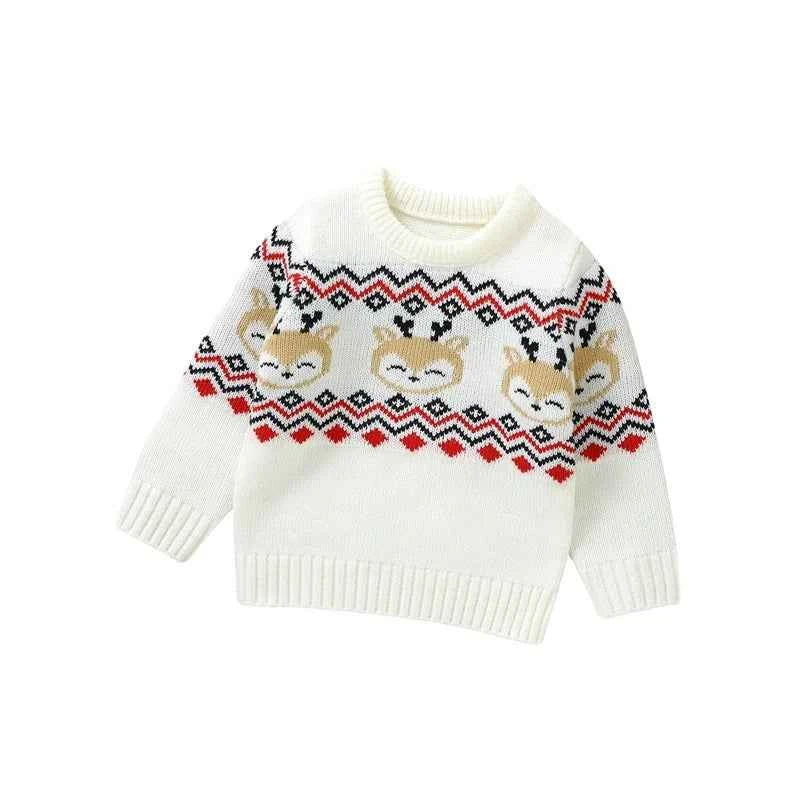 Toddler Baby Christmas Sweater – Unisex Knitted Long Sleeve Crewneck Pullover (6M–3T)