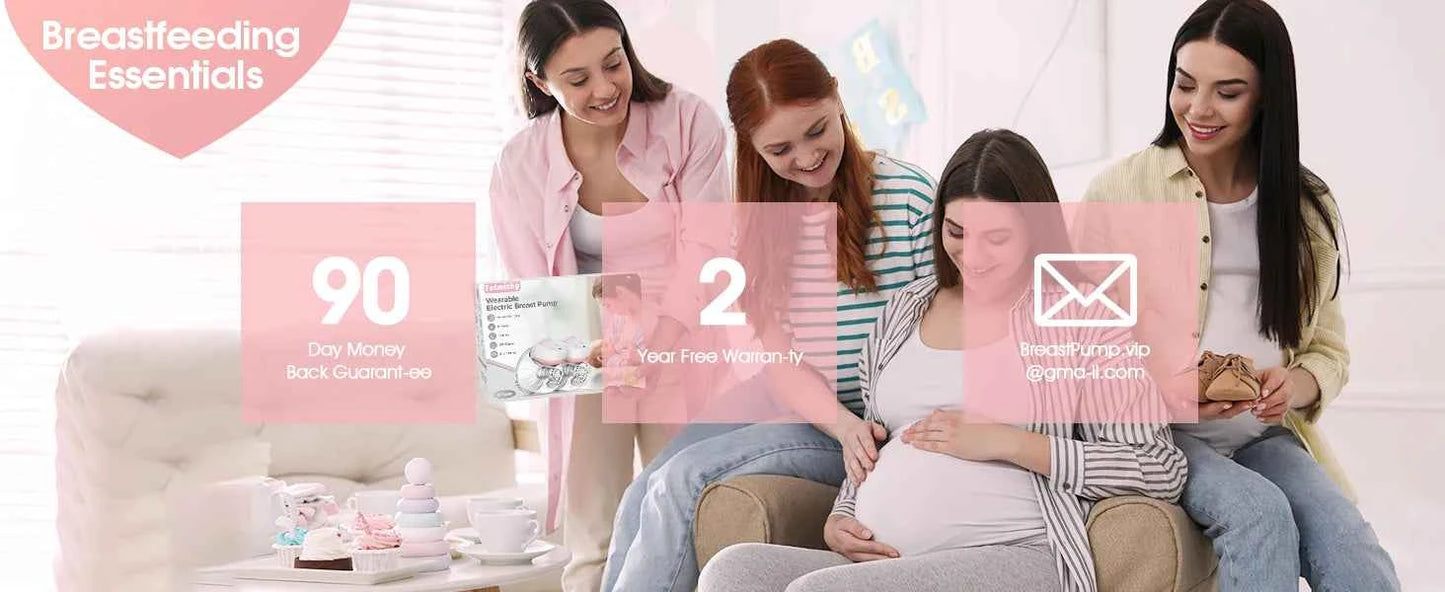 Hands-Free Breast Pump – Electric, Rechargeable, Silent & Painless for Comfortable Breastfeeding (2-Pack)