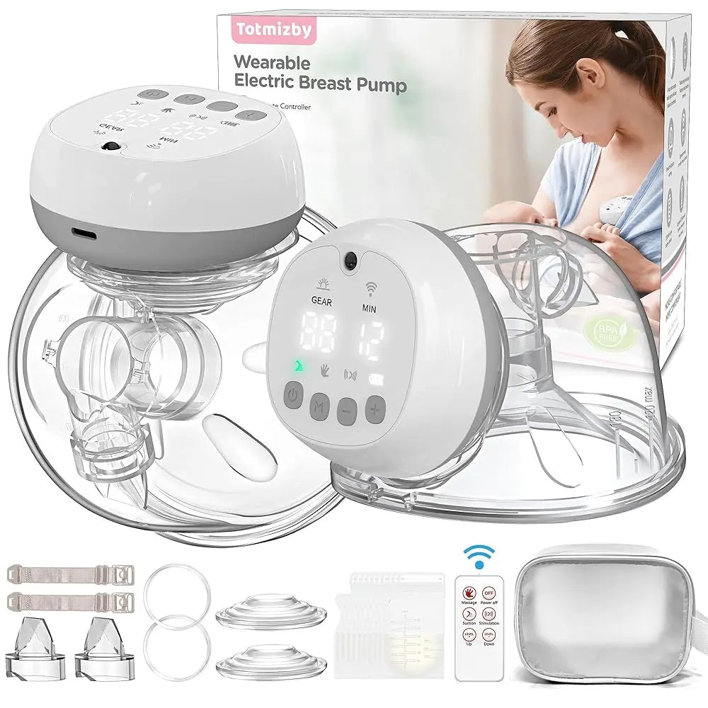 Hands-Free Breast Pump – Electric, Rechargeable, Silent & Painless for Comfortable Breastfeeding (2-Pack)