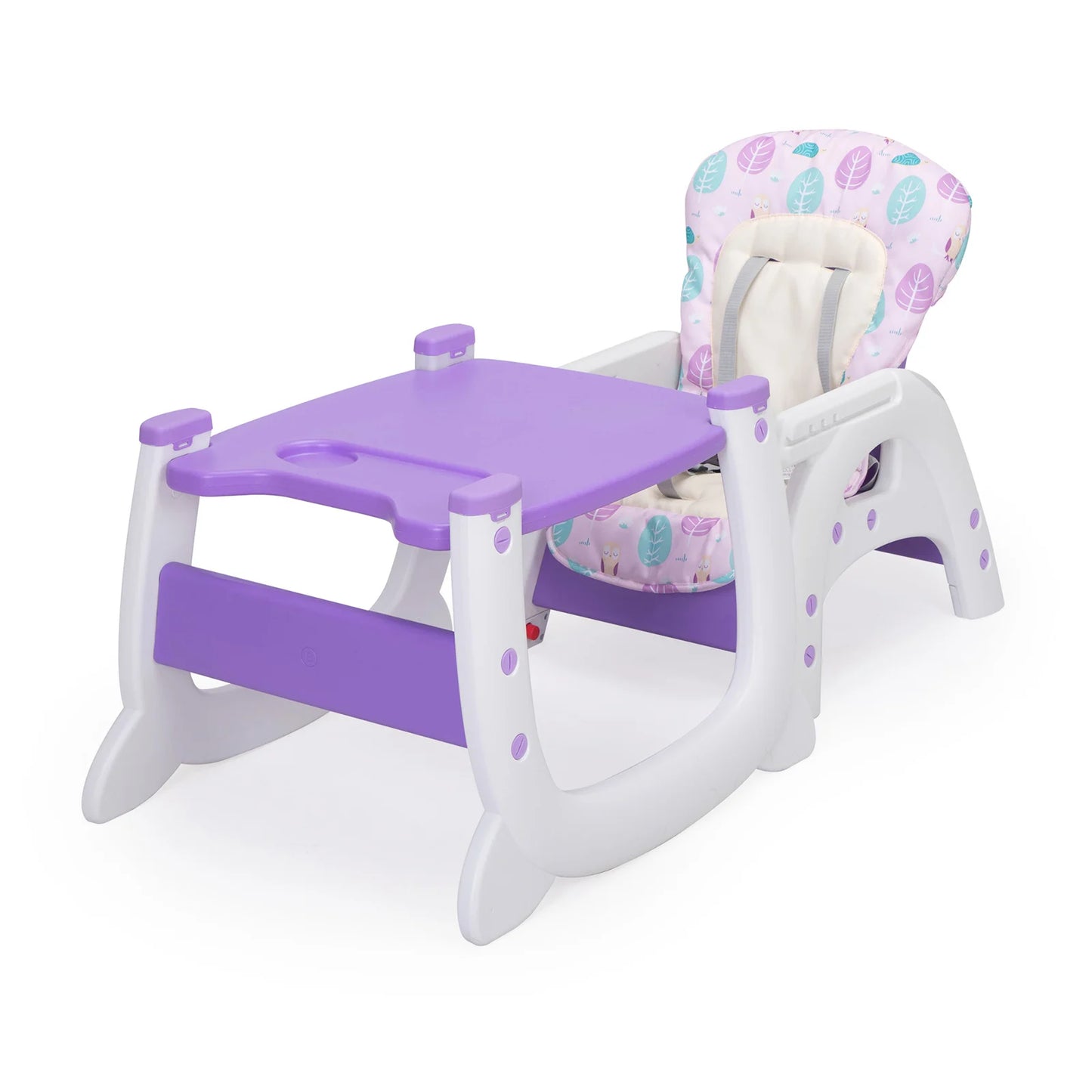 3-in-1 Convertible Baby High Chair with Booster Seat, Feeding Tray & Toddler Table Chair Set – Adjustable Backrest, Safety Belt, Easy Clean