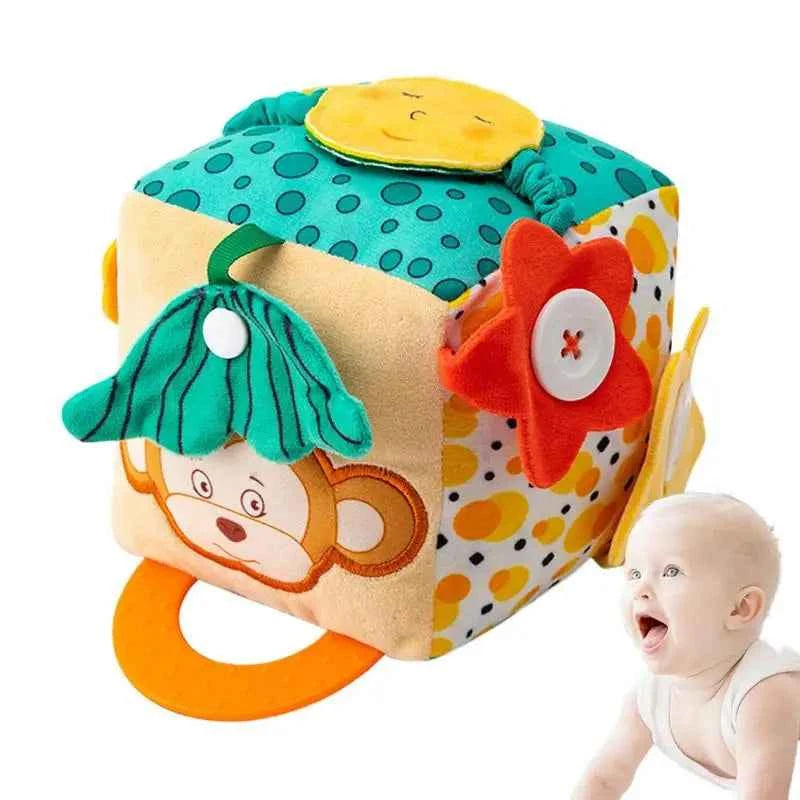 Baby Practice Dressing Toy – Early Learning Activity Cube with Buttons for Life Skills Education