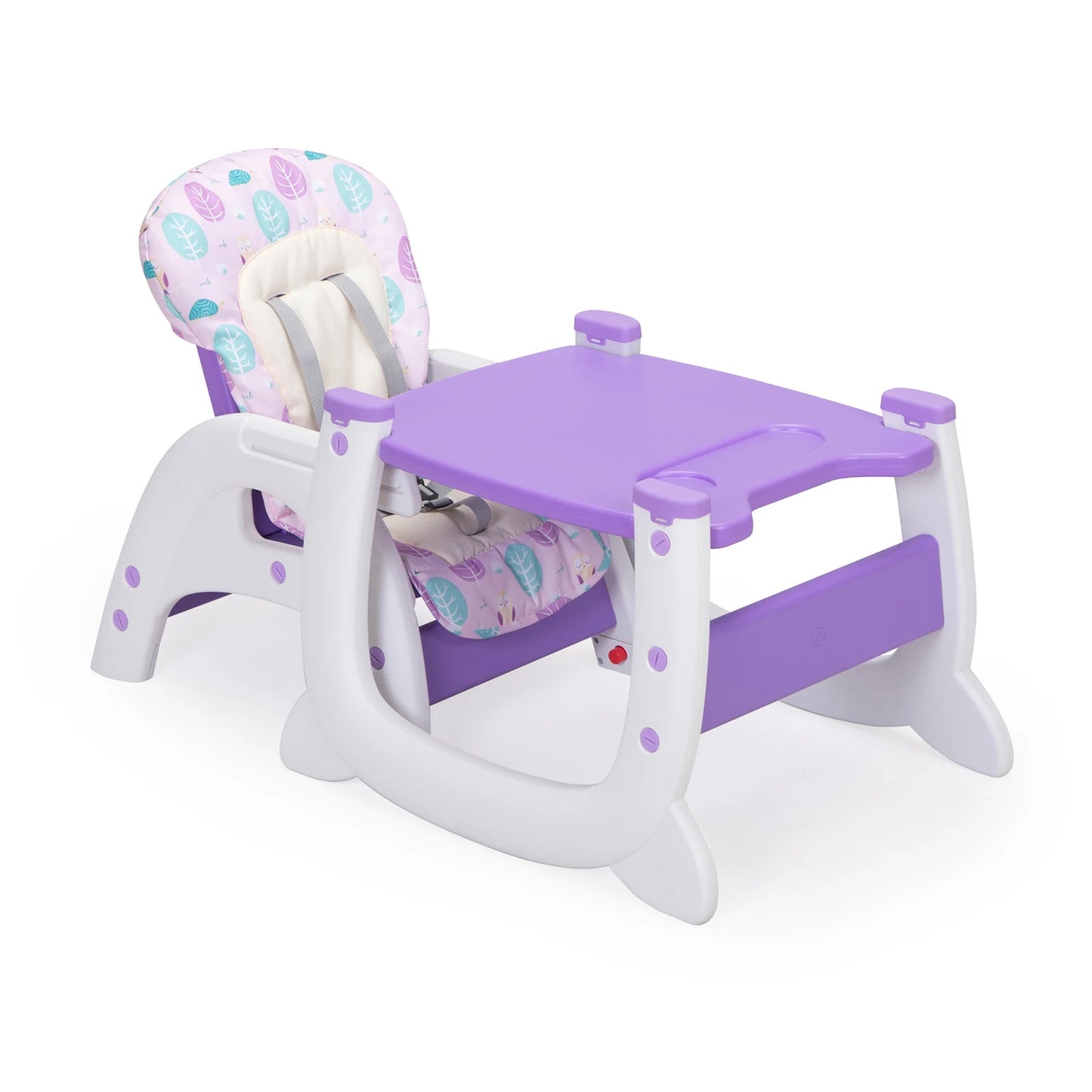 3-in-1 Convertible Baby High Chair with Booster Seat, Feeding Tray & Toddler Table Chair Set – Adjustable Backrest, Safety Belt, Easy Clean