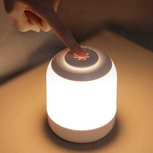 LED Camping Night Light – Rechargeable 2400mAh Touch Dimmable Lantern with Type-C Charging for Bedside & Outdoor Decor