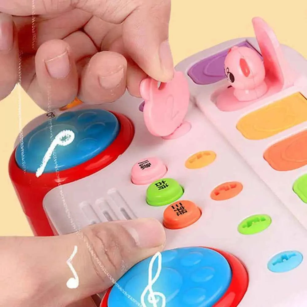 Animal Popping Musical Toy for Toddlers – Interactive Educational Color Sorting Toy for Ages 1-3