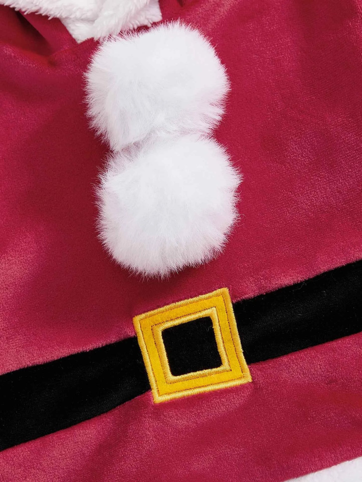 Baby Santa Claus Outfit – Long Sleeve Hooded Sweatshirt with Pants Christmas Costume Set