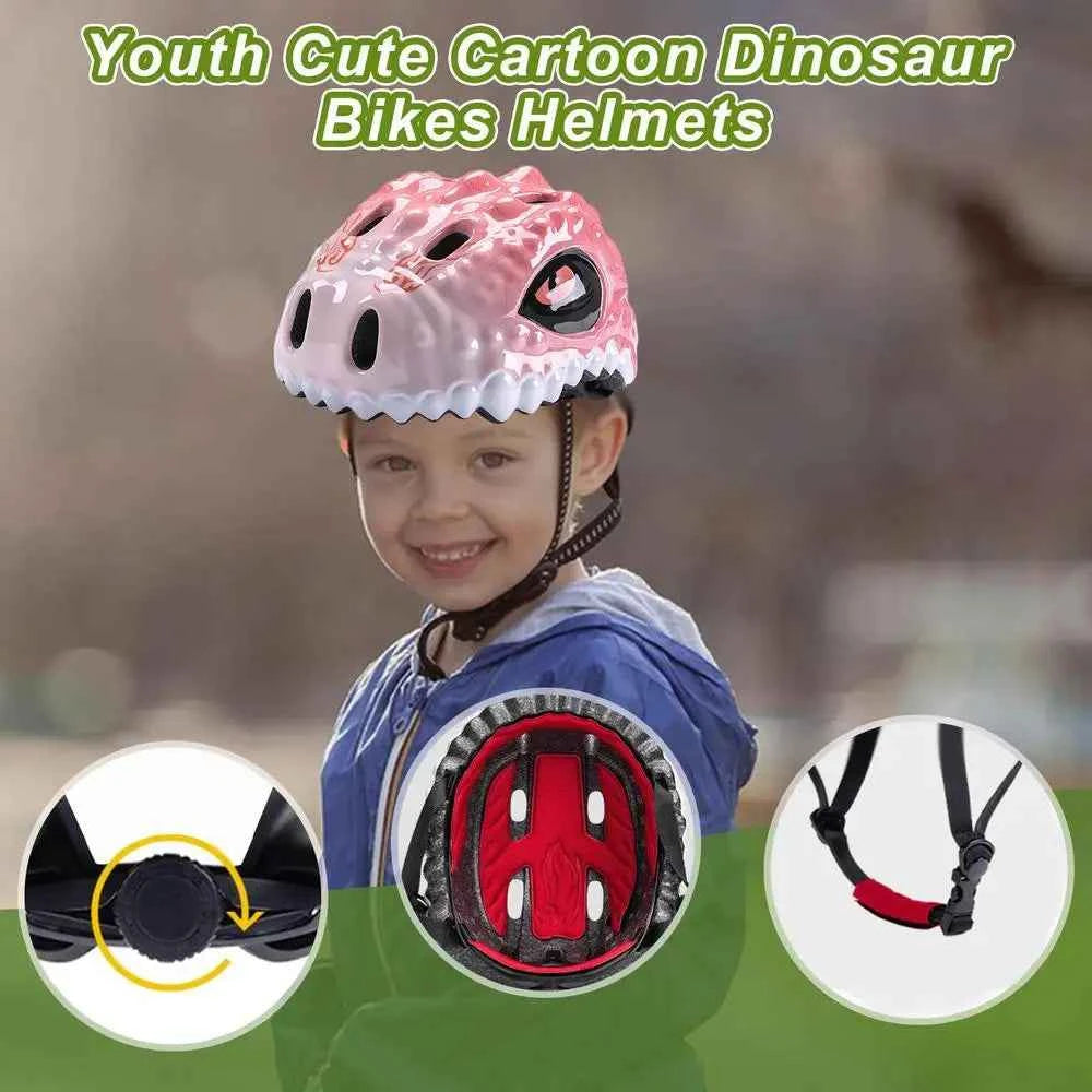 Toddler Bike Helmet Dinosaur Design – Kids Multi-Sport Protective Helmet for Bicycle, Scooter, and Skate