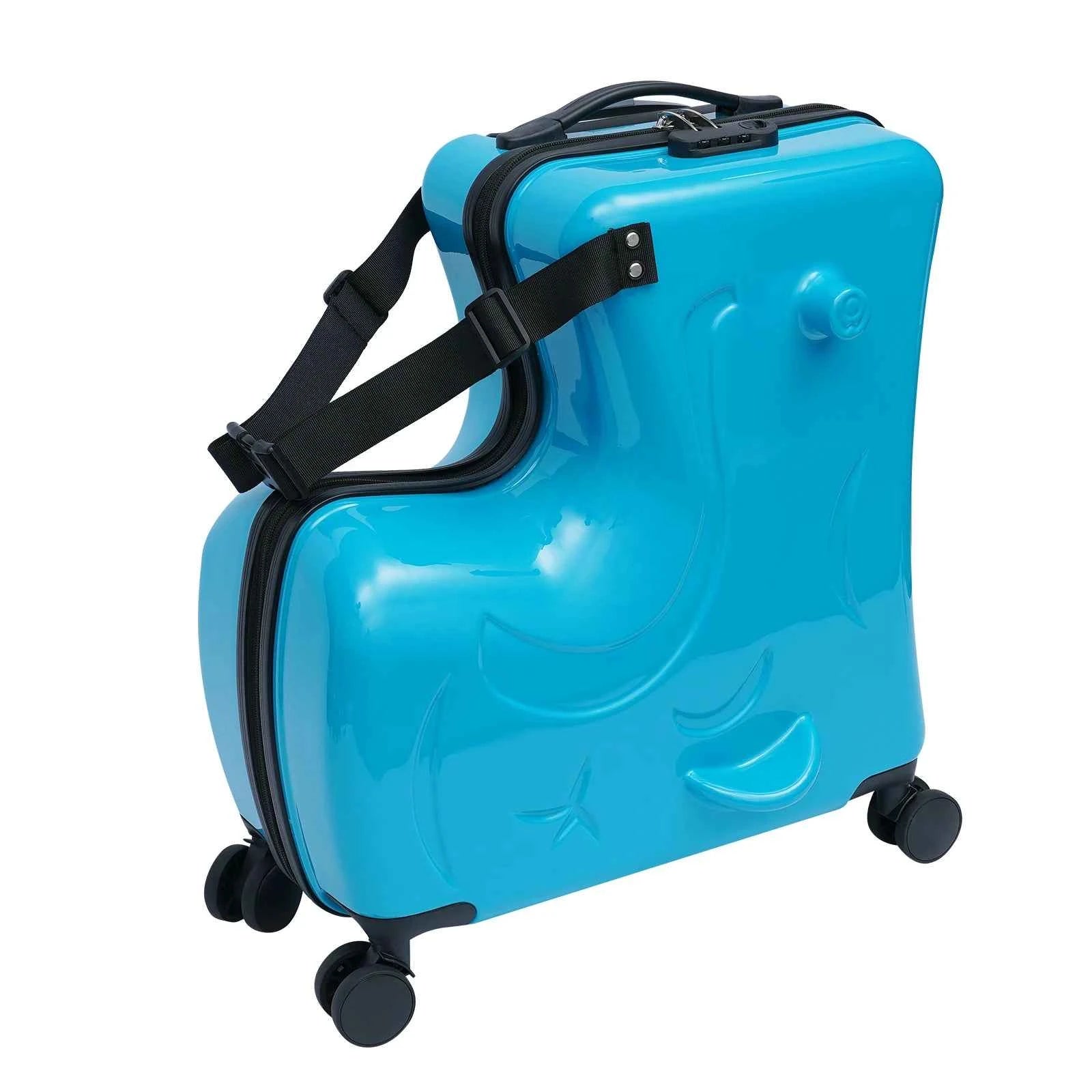 Kids Ride-On Horse Suitcase 20” Spinner Luggage – Hard Shell Rolling Travel Case with Wheels, Carry-On for Toddlers Ages 3–6