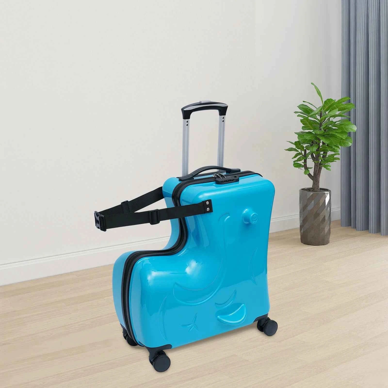 Kids Ride-On Horse Suitcase 20” Spinner Luggage – Hard Shell Rolling Travel Case with Wheels, Carry-On for Toddlers Ages 3–6