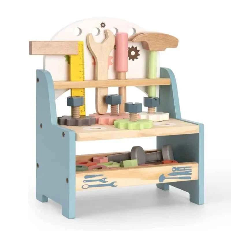 Mini Wooden Tool Bench Set – Kids’ Construction & Pretend Play Educational Toy