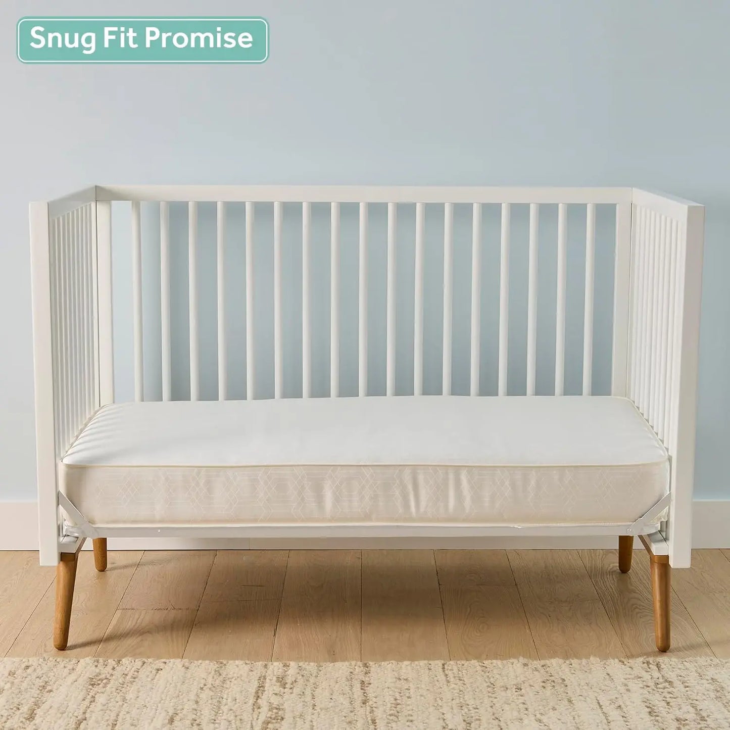Posturepedic Grace 2-Stage Hybrid Crib Mattress & Toddler Bed Mattress – Breathable Waterproof, Hypoallergenic, Non-Toxic Baby Mattress with Zoned Support